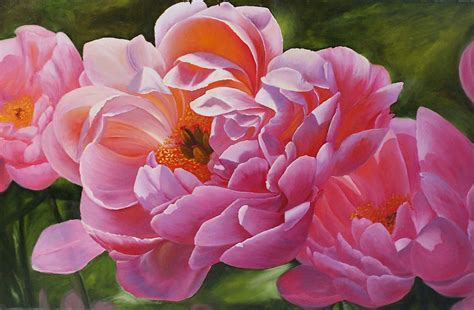 Peonies Painting Peony Original Artwork Large Pink Flowers Oil | Etsy