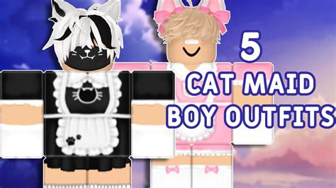 5 Cat Maid Boy Outfits (Roblox) - YouTube