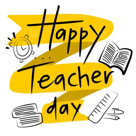 Happy Teacher Day PNG Picture, Handwritten Of Happy Teacher Day ...