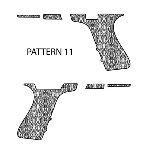 Laser Engraving Stippling Template for Glock 19 Frame Pattern 11 Left ...