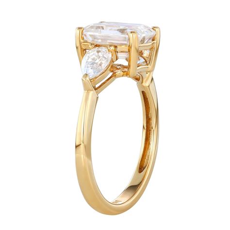 Charles & Colvard 14k Gold 3 3/8 Carat T.W. Lab-Created Moissanite 3 ...