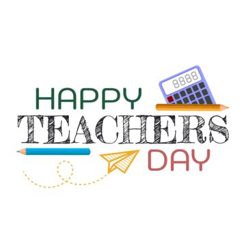 Greeting Text Of Happy Teachers Day Vector, Teacher, Lettering, Happy ...