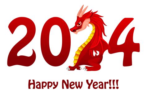 Chinese Happy New year 2024 , cute dragon. Greeting card with red ...