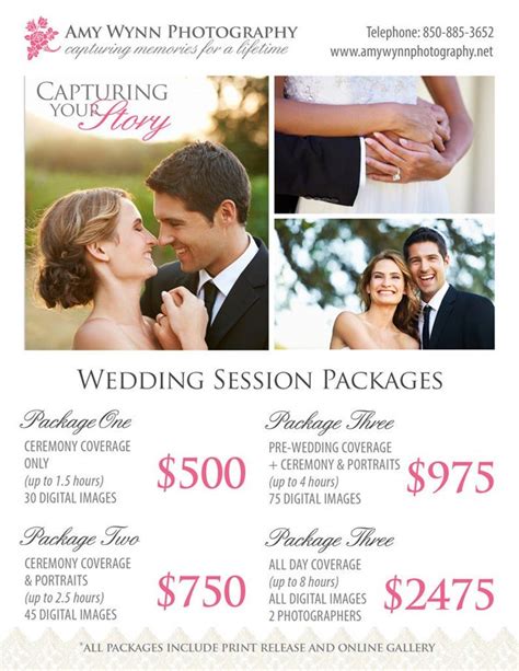 Wedding Photography Package Pricing - Photographer Price List - Wedding ...