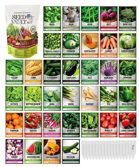 Buy Survival Vegetable Garden Kit Over 16,000 Non-GMO and Heirloom ...