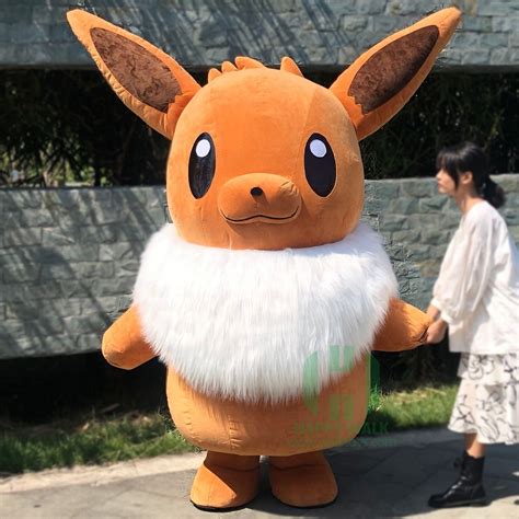 Eevee baratos Cosplay Party Carnaval Disfraz de mascota inflable ...