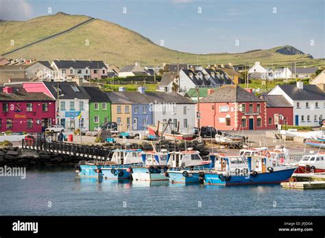 View of Portmagee, Iveragh Peninsula, Co, Kerry, Munster, Ireland ...