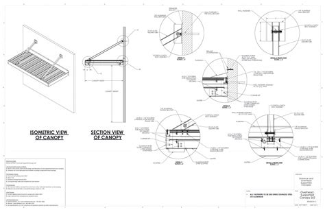 Entrance / Overhead Canopy Details | Commercial Metal Canopy Drawings