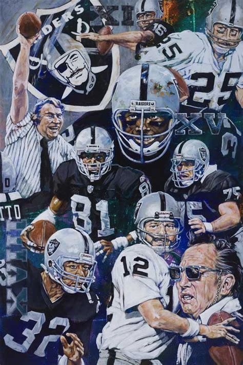 Oakland Raiders History limited edition canvas giclee print ...