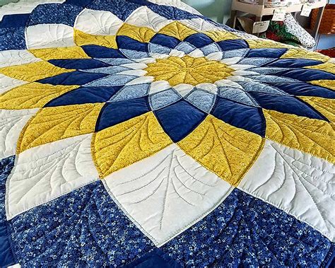 CUSTOM ORDER Amish Handmade Quilt Giant Dahlia - Etsy