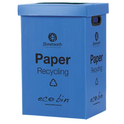 Eco Paper Waste Bin 60L Blue | Officeworks