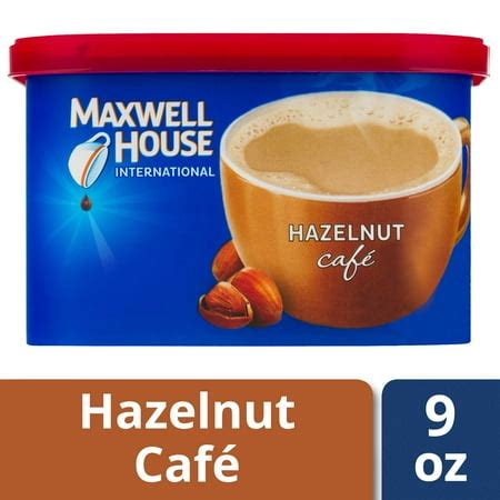 Maxwell House International Cafe Flavored Instant Coffee, Hazelnut, 9 ...