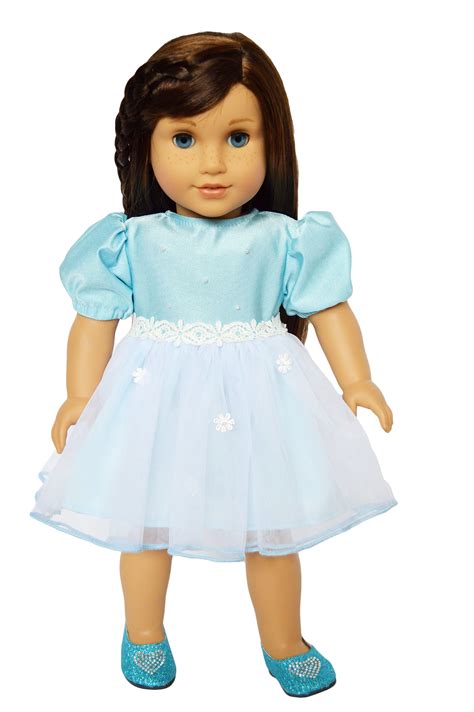 Doll Clothes- Blue Dress Fits 18 Inch Dolls Such as American Girl Dolls ...