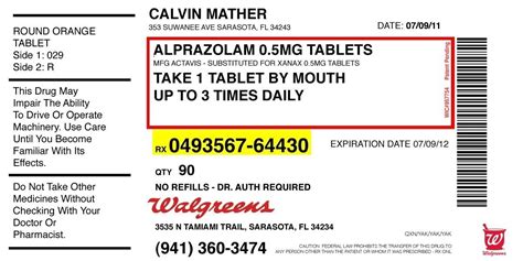 Blank Cvs Prescription Label Template