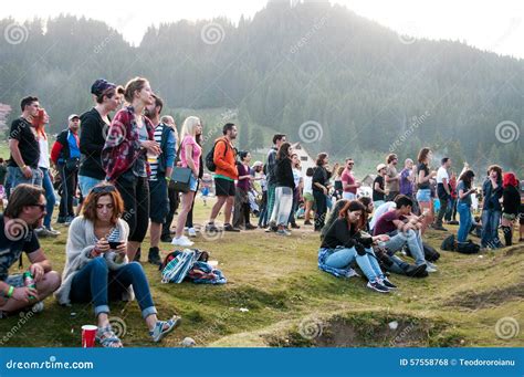 Outdoor concert crowd editorial stock photo. Image of concert - 57558768