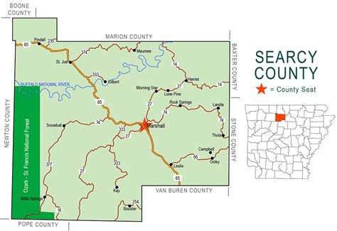 zz Searcy County Map - Encyclopedia of Arkansas