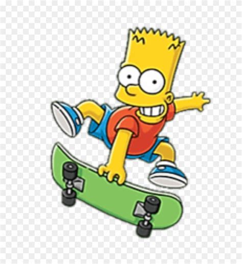 Bart Simpson On A Skateboard, HD Png Download - 728x837(#1044284) - PngFind