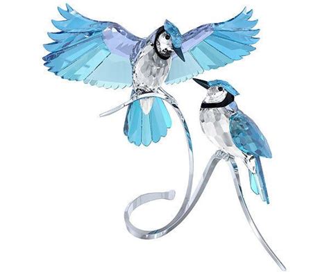 SWAROVSKI CRYSTAL BIRDS LARGE BLUE JAYS NEW IN BOX 1176149 FREE SHIP ...