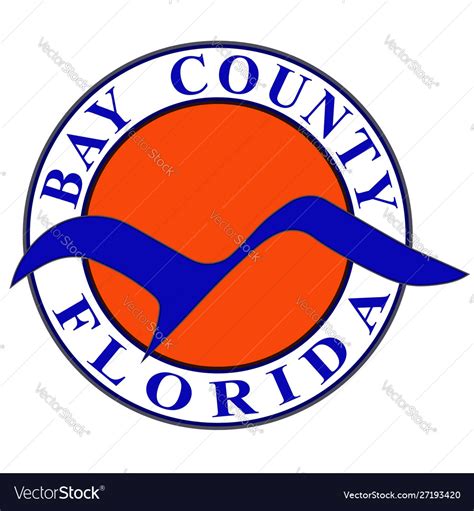 Coat arms bay county in florida usa Royalty Free Vector