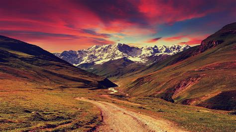 Download wallpaper 3840x2400 mountains, sunset, landscape 4k wallaper ...