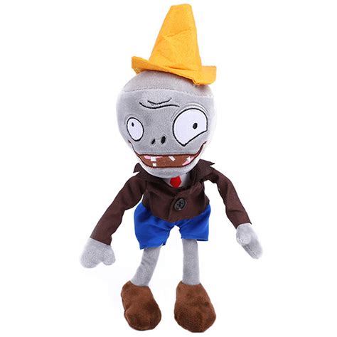 Buy JHESAO 12" PVZ Plush Conehead Zombies Brown Coat Toys PVZ 1 2 ...