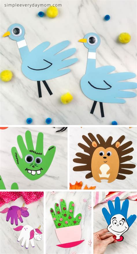 53 Fun Handprint Crafts For Kids [Free Templates] | Craft activities ...