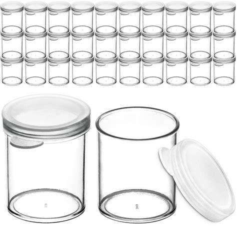 Buy DecorRack 30 Plastic Mini Containers with Lids, 1oz, Craft Storage ...