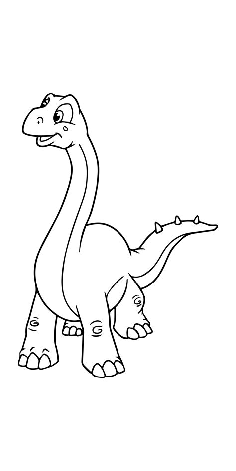 Kids Paint Dinosaur Coloring Page - Free Printable Coloring Pages for Kids