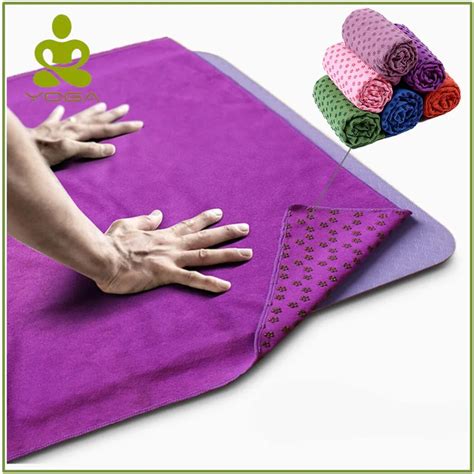 Non Slip Yoga Mat Cover Towel Anti Skid Microfiber Yoga Mat Size 183cm ...