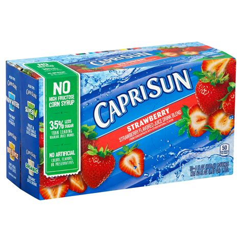 Capri Sun Strawberry Juice Drink Blend 6 oz Pouches - Shop Juice at H-E-B