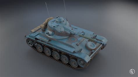 AMX-13 FL11 PBR Model 3D model | CGTrader