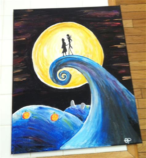 Nightmare Before Christmas acrylic painting. Jack and Sally | Nightmare ...