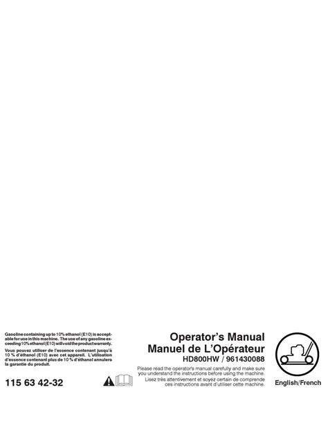 HUSQVARNA 961430088 OPERATOR'S MANUAL Pdf Download | ManualsLib