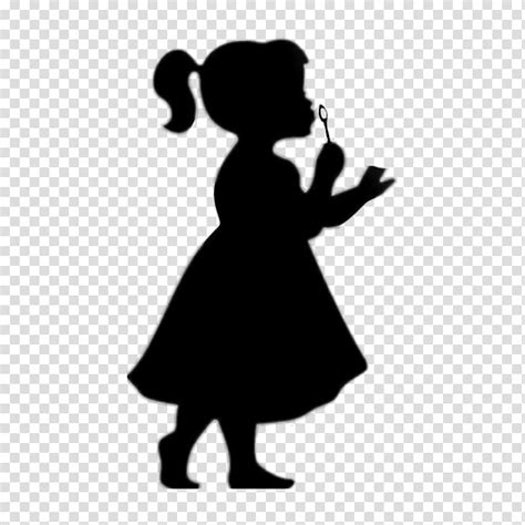 Young Girl In Dress Silhouette