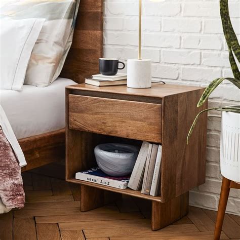 Anton Solid Wood Nightstand (22") | Wood nightstand, Bedroom night ...