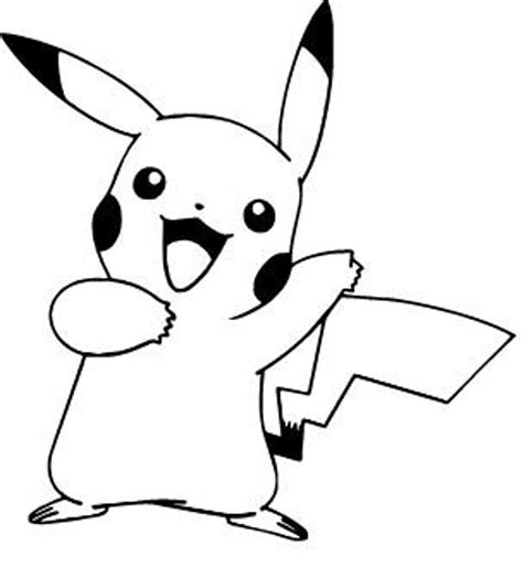 Pikachu SVG Black and White - Etsy Canada