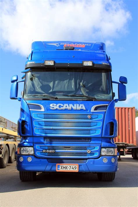 Blue Scania Truck R620 editorial photography. Image of fast - 30610322