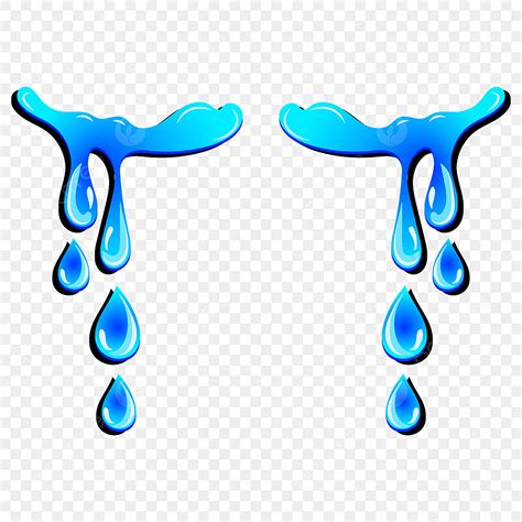 Crying Tears Clipart Hd PNG, Crying Blue Tear Drops Png Design Vector ...