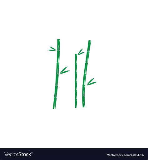 Bamboo with green leaf Royalty Free Vector Image