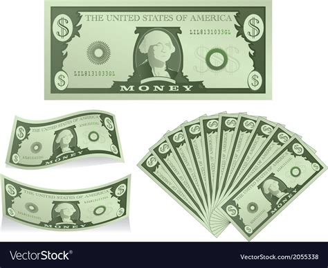 Dollar bill Royalty Free Vector Image - VectorStock