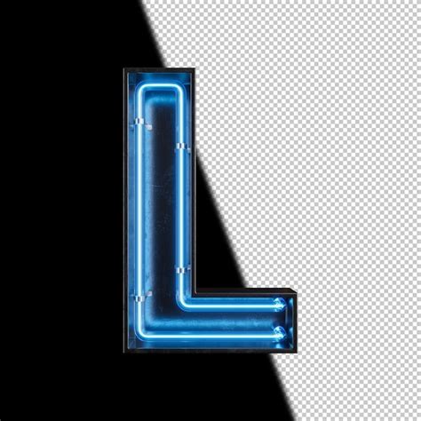 Premium PSD | Neon light letter l