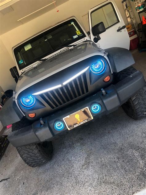 LED Jeep Wrangler Grille with DRL & Turn Signal Function | Jeep ...