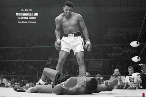 Buy Muhammad Ali vs Sonny Liston KO Wall Art Vintage Decor Man Cave ...