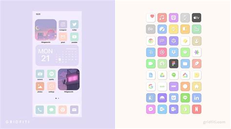 35+ Aesthetic iOS 17 App Icons & Icon Packs (iPhone & iPad) | Gridfiti ...