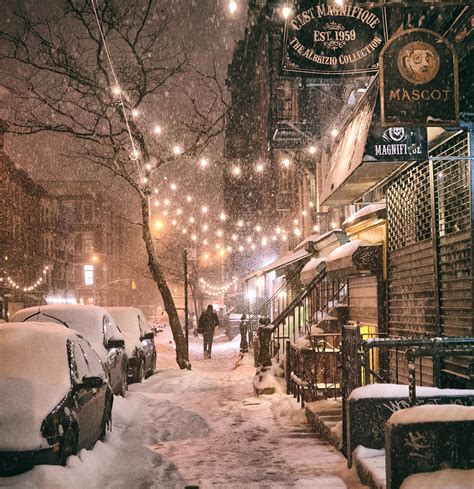 New York City - Winter Snow Scene - East Village Photograph by Vivienne ...