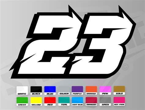 3 X Custom Racing Numbers - Vinyl Stickers / Decals Laminated - Race ...