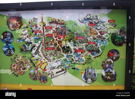 Legoland map in Legoland Billund, Denmark Stock Photo - Alamy