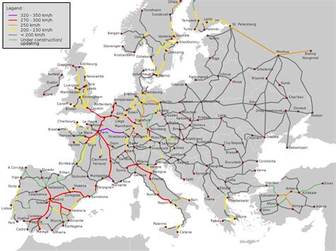 Europe Railway Map