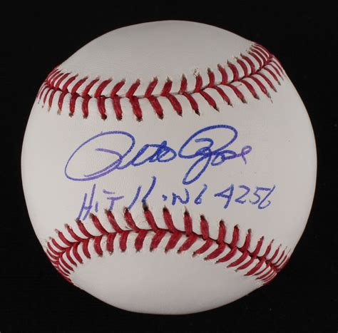 Pete Rose Signed OML Baseball Inscribed "Hit King 4256" (JSA COA ...