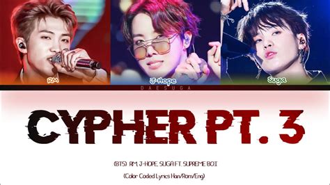 BTS Cypher Pt. 3 Lyrics (Color Coded Lyrics Han/Rom/Eng/가사) (Rap Line ...